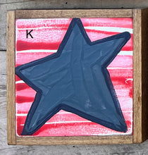 Load image into Gallery viewer, 6x6 NEW! Patriotic Star Hand-Painted Signs
