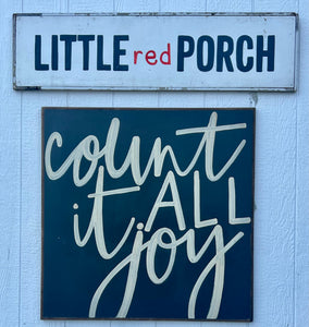 37x37 Count It All Joy Hand-Painted Sign