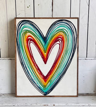 Load image into Gallery viewer, 25x31 Heart Hand-Painted Sign
