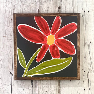 13x13 NEW FLOWERS Hand-Painted Sign