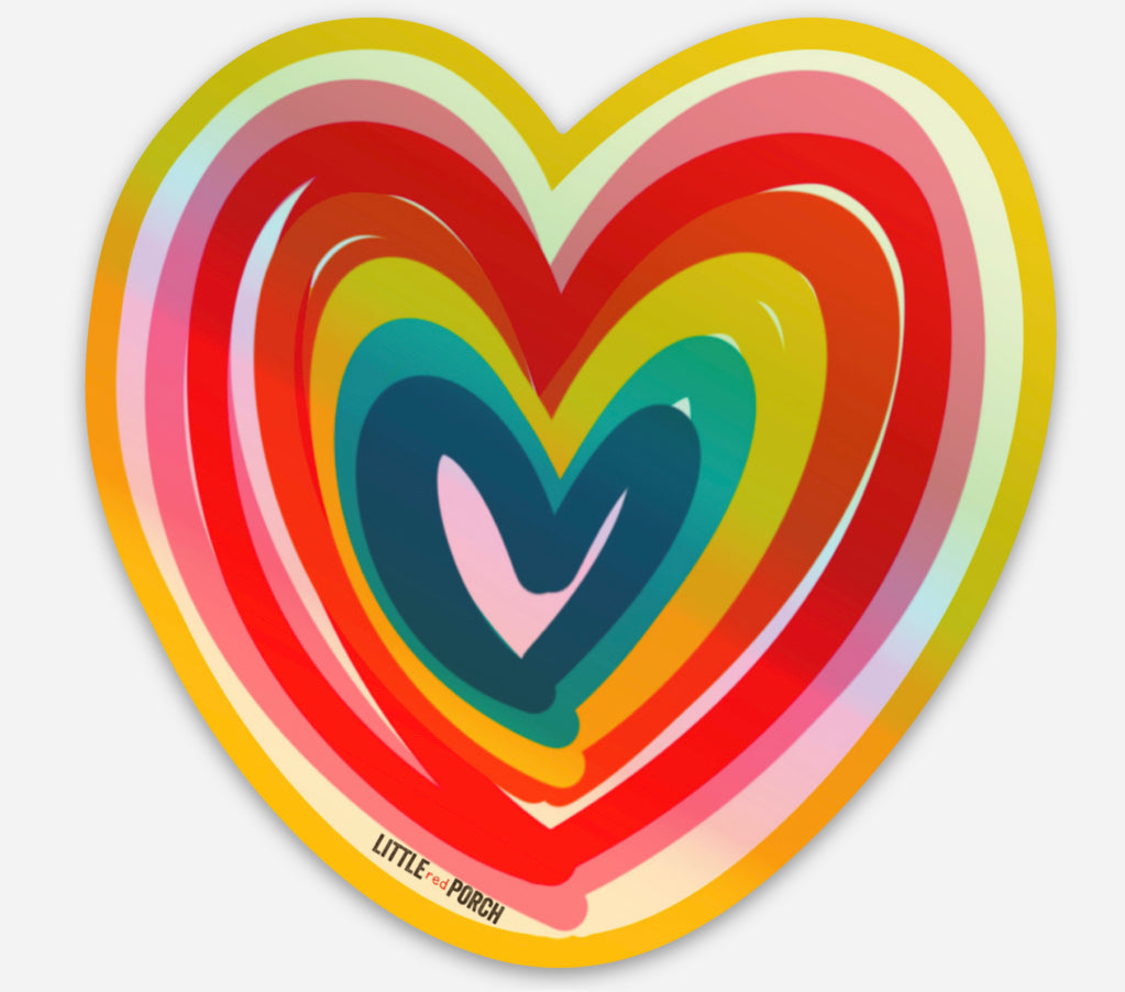 Holographic Heart Vinyl Sticker