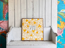Load image into Gallery viewer, 25x25 NEW  &quot;I love you” Hand-Painted Sign
