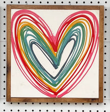 Load image into Gallery viewer, 13x13 NEW HEARTS Hand-Painted Sign
