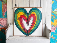 Load image into Gallery viewer, 37x37 Heart Hand-Painted Sign
