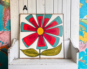 37x37 NEW Flower Hand-Painted Sign