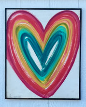 Load image into Gallery viewer, 25x21 Heart Hand-Painted Sign
