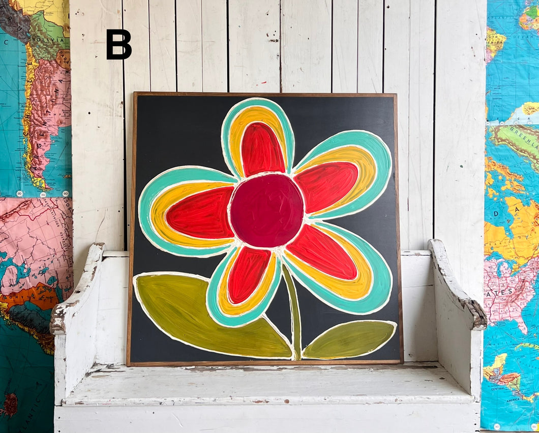 37x37 NEW Flower Hand-Painted Sign