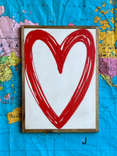 Load image into Gallery viewer, 11x15  NEW!  Hand-Painted-Fall Colors-Heart Sign
