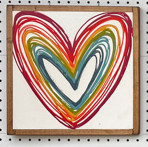 13x13 NEW HEARTS Hand-Painted Sign