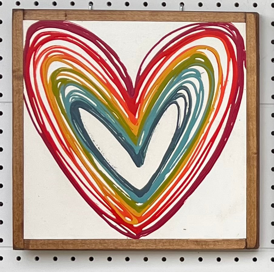 13x13 NEW HEARTS Hand-Painted Sign