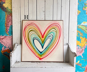 37x37 Heart Hand-Painted Sign