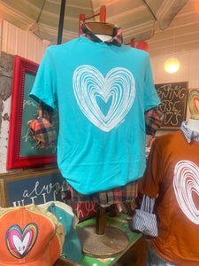 Mint Little Red Porch classic heart T-shirt