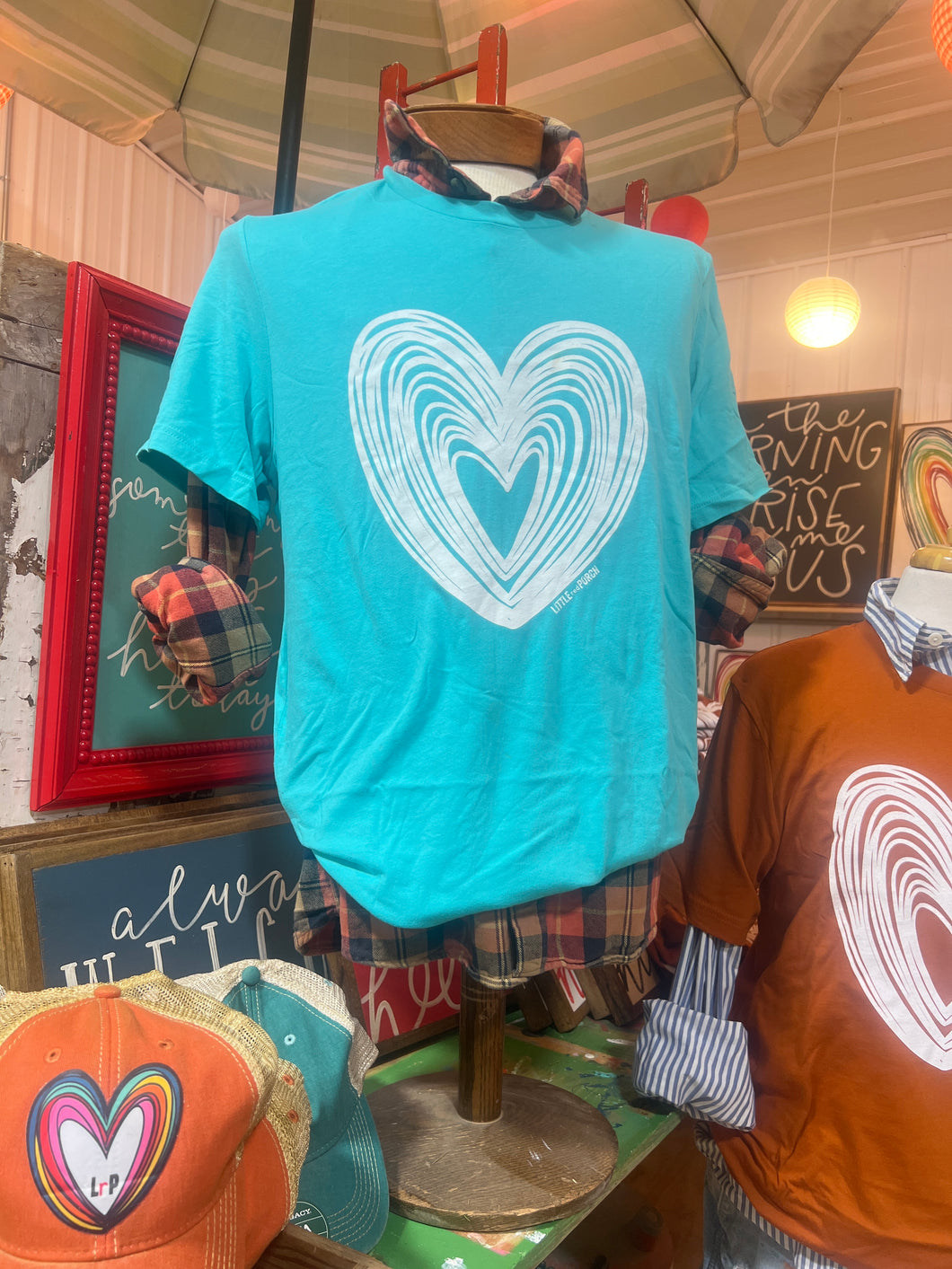 Mint Little Red Porch classic heart T-shirt
