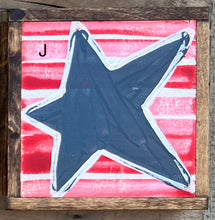 Load image into Gallery viewer, 6x6 NEW! Patriotic Star Hand-Painted Signs
