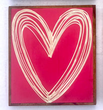 Load image into Gallery viewer, 17x15 valentine heart Hand-Painted Sign
