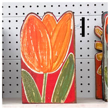 Load image into Gallery viewer, 6x10.5 stand alone scalloped - wood flower cutout blocks
