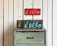 Load image into Gallery viewer, 5x12 NEW SIZE “hello” Hand-Painted Signs
