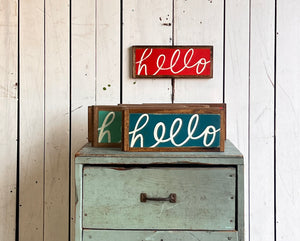 5x12 NEW SIZE “hello” Hand-Painted Signs