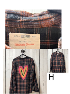 NEW- X-LARGE Fall Heart button up long sleeve