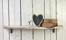 Load image into Gallery viewer, 7x7 stand or hang solid hearts wood cutout blocks
