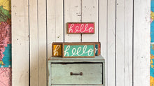 Load image into Gallery viewer, 5x12 NEW SIZE “hello” Hand-Painted Signs

