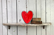 Load image into Gallery viewer, 7x7 stand or hang solid hearts wood cutout blocks
