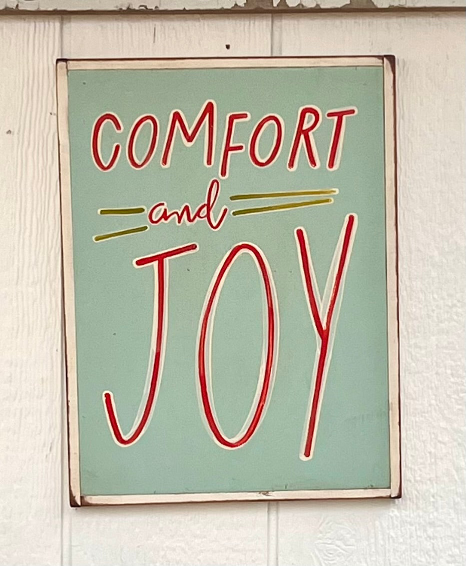 2024 13x17 NEW “Comfort and Joy” handpainted sign