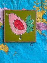 Load image into Gallery viewer, 11x11 Hand-Painted Birdie Sign
