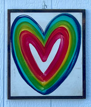 Load image into Gallery viewer, 13x15 Heart Hand-Painted Sign
