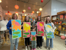Load image into Gallery viewer, IN-PERSON 13x27 handpainted daisy class on March 31, 6PM
