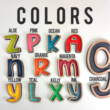 Load image into Gallery viewer, NEW! 2” X, Y, Z Colorful Laser Cut Letters

