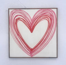 Load image into Gallery viewer, 25x25 Heart Hand-Painted Sign
