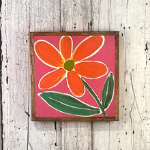 Load image into Gallery viewer, 13x13 NEW FLOWERS Hand-Painted Sign
