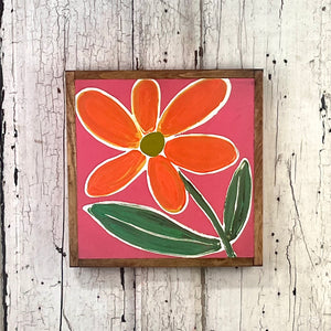 13x13 NEW FLOWERS Hand-Painted Sign