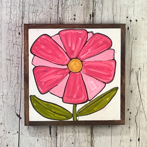 13x13 NEW FLOWERS Hand-Painted Sign