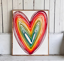Load image into Gallery viewer, 25x31 Heart Hand-Painted Sign
