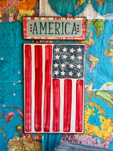 Load image into Gallery viewer, NEW!  25x37 Hand-Painted American Flag Sign
