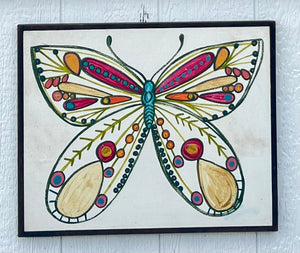 17x21 butterflies hand-painted sign