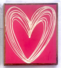 Load image into Gallery viewer, 17x15 valentine heart Hand-Painted Sign
