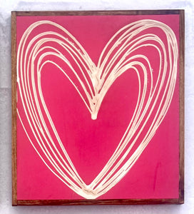 17x15 valentine heart Hand-Painted Sign