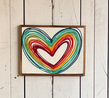 Load image into Gallery viewer, 13x17 heart handpainted sign
