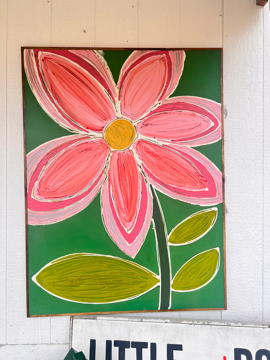 37x49 NEW Flower Hand-Painted Sign LOCAL PICKUP ONLY