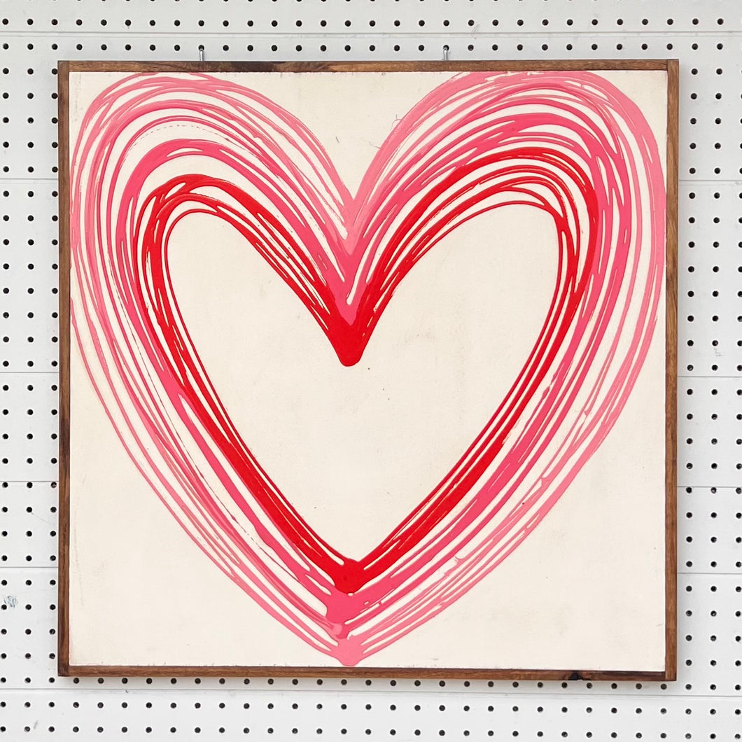 25x25 Heart Hand-Painted Sign