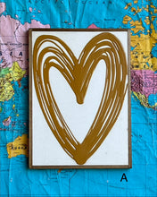 Load image into Gallery viewer, 11x15  NEW!  Hand-Painted-Fall Colors-Heart Sign
