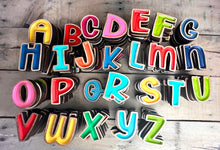 Load image into Gallery viewer, NEW! 8” A-H Colorful Laser Cut Letters
