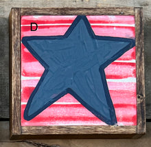 Load image into Gallery viewer, 6x6 NEW! Patriotic Star Hand-Painted Signs
