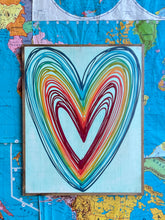 Load image into Gallery viewer, 25x31 Heart Hand-Painted Sign
