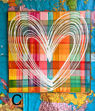 Load image into Gallery viewer, 37x37 RESTOCKED! Plaid Heart Hand-Painted Sign

