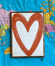 Load image into Gallery viewer, 11x15  NEW!  Hand-Painted-Fall Colors-Heart Sign

