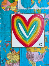 Load image into Gallery viewer, 37x37 Heart Hand-Painted Sign
